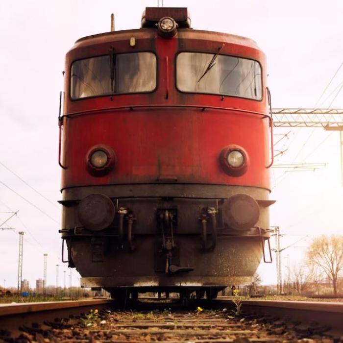 Locomotiva unui tren cu români, în flăcări. Peste două sute de pasageri erau în vagoane