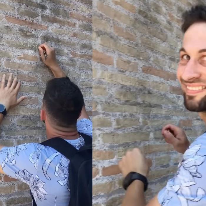 Turistul care şi-a scrijelit numele pe Colosseum, identificat de carabinieri. Acesta riscă o amendă de 15.000 de euro