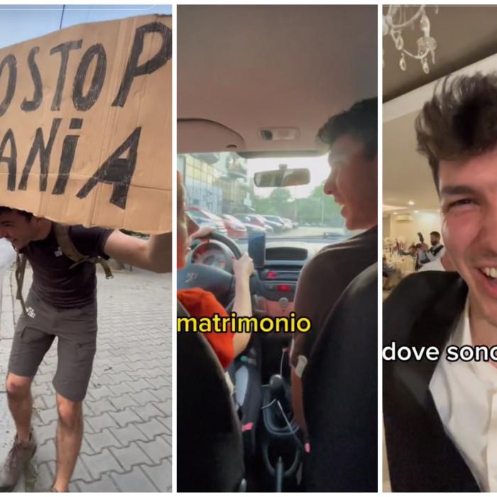 Un italian care a făcut autostopul în România a ajuns din întâmplare la o nuntă. Clipul a ajuns viral pe Internet - VIDEO