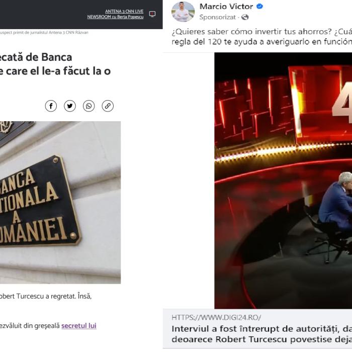 Escrocherie financiară sub identitatea lui Robert Turcescu, Denise Rifai, Hidroelectrica și RomGaz. Fake News-ul, rostogolit și de un politician: „Cum să faci bani cu regula 120“