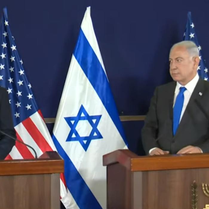 Premierul israelian Netanyahu i-a arătat secretarului de stat american Blinken fotografii cu bebeluşi morţi, ucişi de Hamas - VIDEO