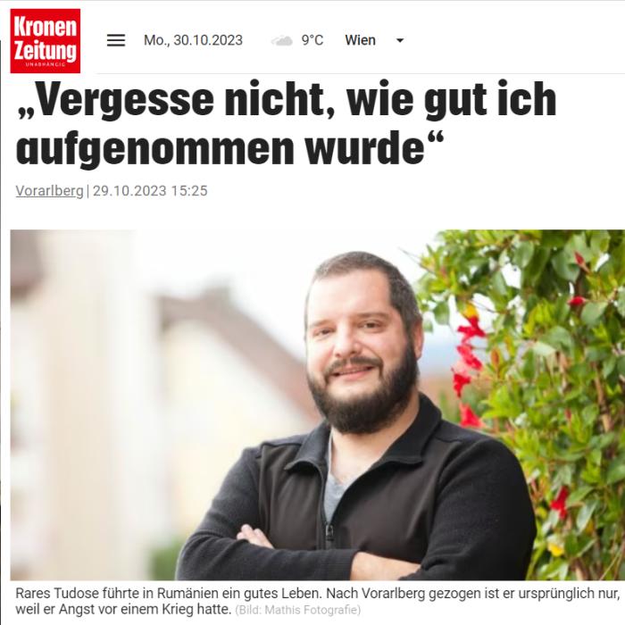Rareș Tudose, un pompier român recunoscător Austriei „adoptive“: „Mi-a oferit șansa de a demonstra că noi, românii, suntem diferiți“