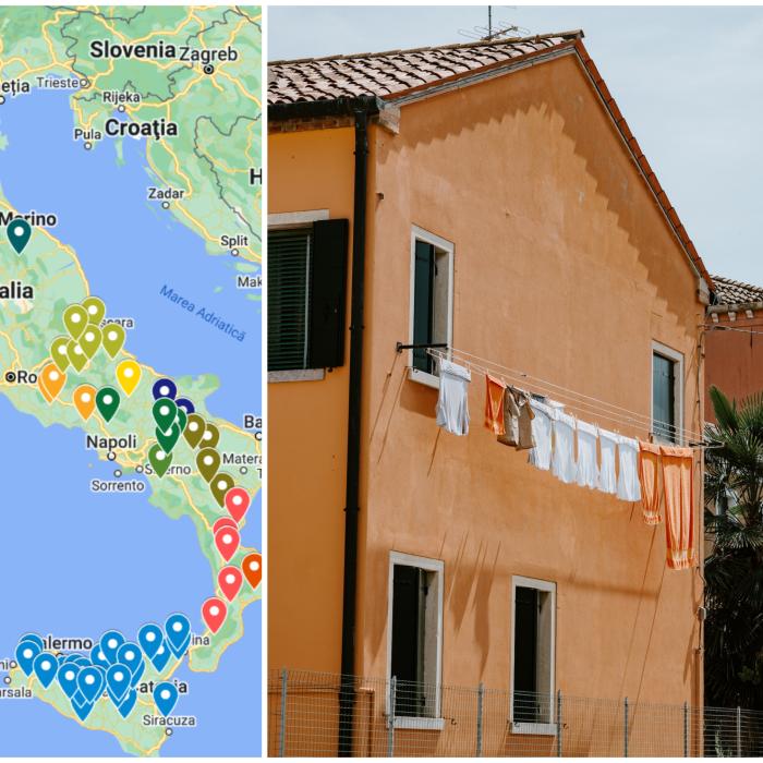 Harta orașelor din Italia unde se pot cumpăra case cu 1 euro. Tot mai mulți străini caută "la dolce vita" cu bani puțini