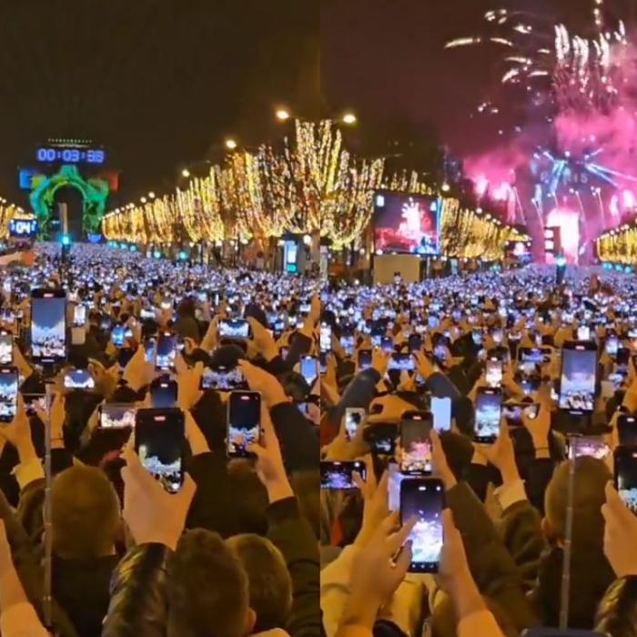 Revelionul utopic la Paris a devenit viral: „Nici o persoană nu s-a bucurat de momentul magic” - VIDEO