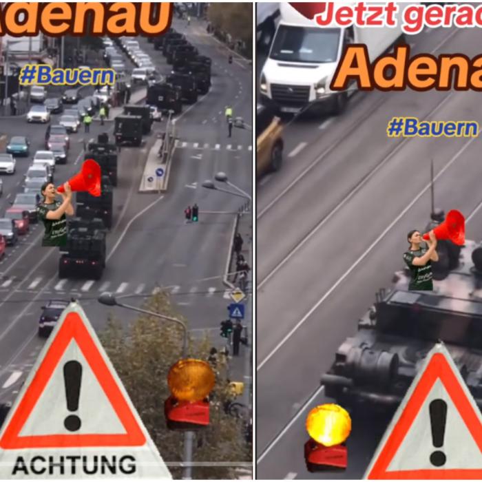 Anatomia unui fals: Cum au ajuns tancurile care au defilat la București să fie ale armatei germane care susține fermierii ieșiți în stradă la Berlin