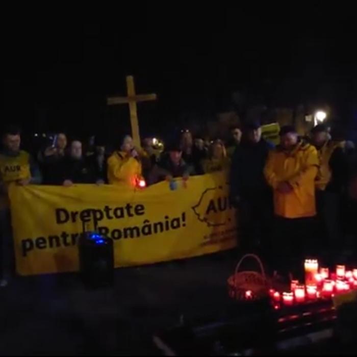 Protestatarii AUR au ajuns în fața sediului PSD: Manifestații împotriva comasării alegerilor locale și europarlamentare