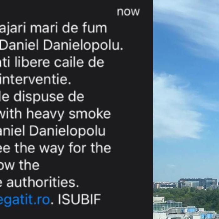 RO-ALERT: Incendiu puternic în Capitală, 20 de persoane au fost evacuate / FOTO