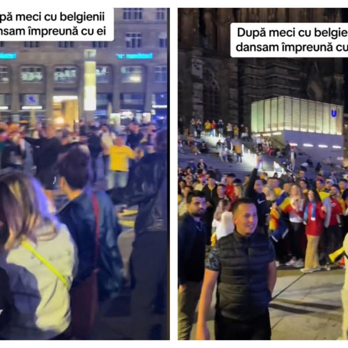Fanii români au făcut horă cu cei belgieni, la Koln, după meci, în ciuda înfrângerii. Video de senzație 