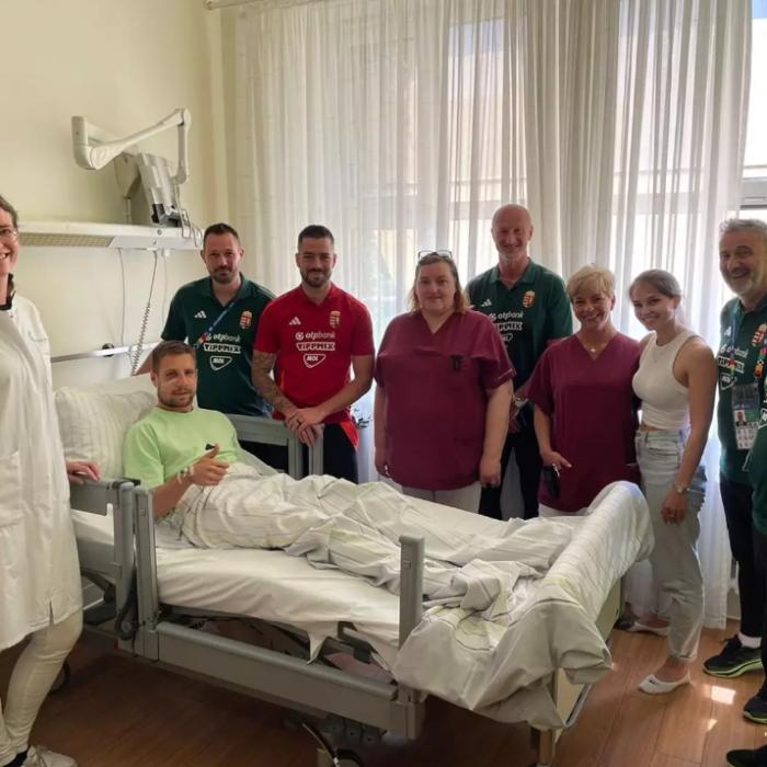 Jucătorul Ungariei, Barnabas Varga, fotografiat pentru prima dată după accidentul grav de la Euro 2024