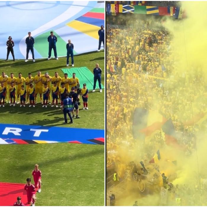 VIDEO | Momentul emoționant în care zeci de mii de români cântă imnul național pe stadionul din Frankfurt