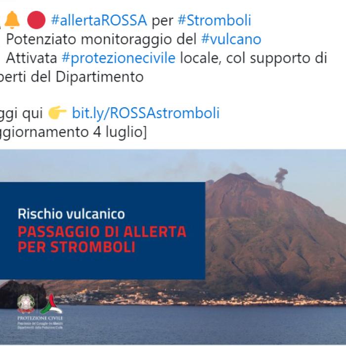 Alertă roșie. Autoritățile din Italia ridică nivelul de alertă în cazul vulcanului Stromboli