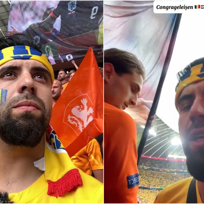 Un român a cumpărat din greșeală bilet în galeria Olandei. La final, i-a "felicitat": "Congratuleișăn! Sper să luați bătaie în următorul meci" - VIDEO
