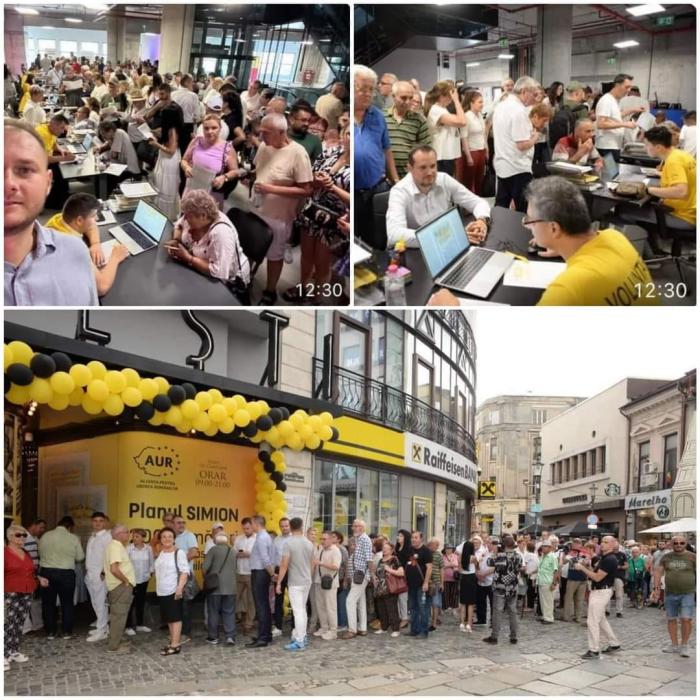 Coadă uriașă la sediul AUR pentru apartamentele de 35 000 euro 
