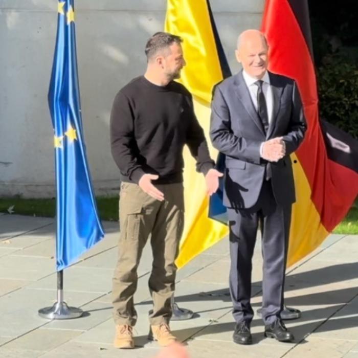 Zelenski s-a dus Berlin pentru a-i prezenta cancelarului Scholz "planul de victorie"