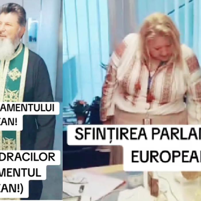 Diana Șoșoacă a chemat doi preoți să sfințească Parlamentul European. „Trebuie să-l alungăm pe Satana din Bruxelles” / video