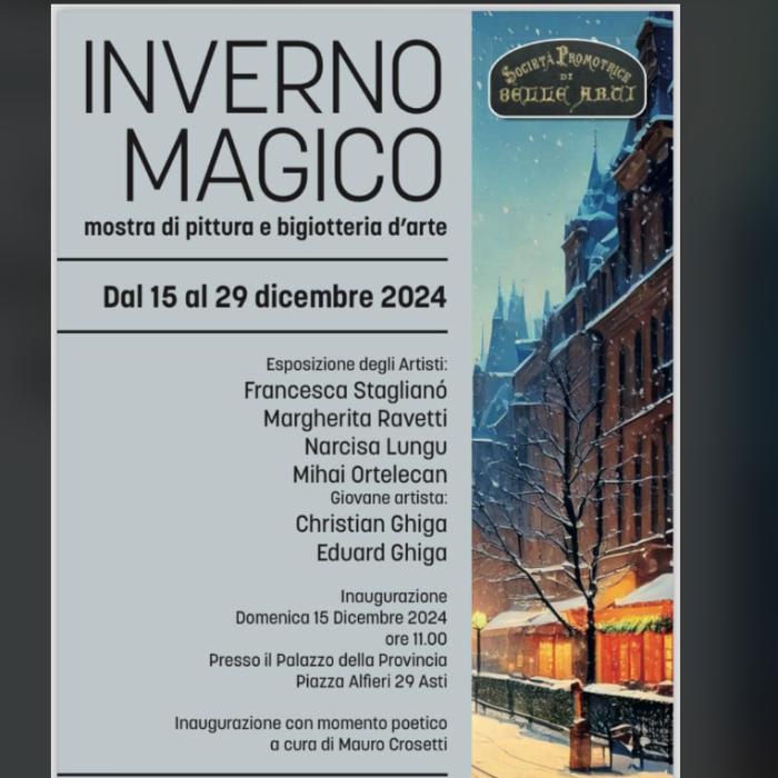 "Magie de Iarnă". Artiștii români își expun picturile la Asti, Italia 