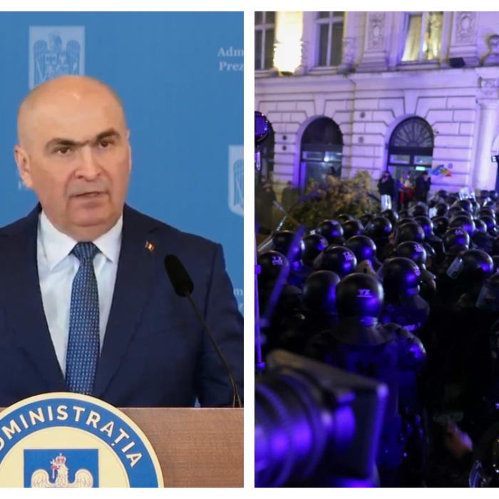 Ilie Bolojan, primul mesaj despre interzicerea lui Călin Georgescu și protestele violente de la BEC 