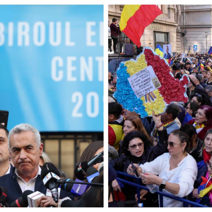 Candidatura lui Călin Georgescu, respinsă oficial. Sute de protestatari strânși în fața sediului CCR 