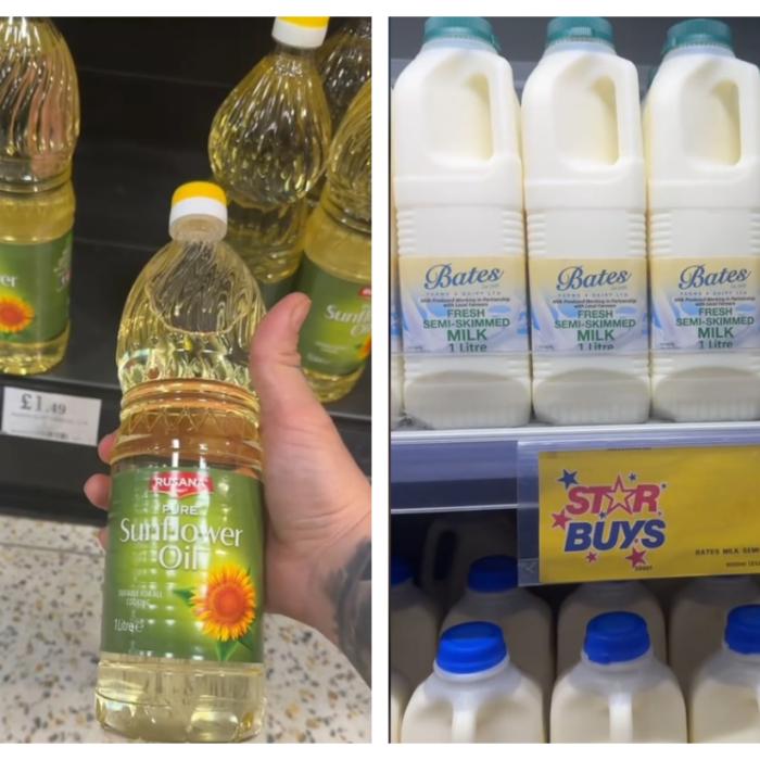 Câte produse a cumpărat un român din Anglia cu 100 de lei de la supermarket. Laptele, mai ieftin ca în România