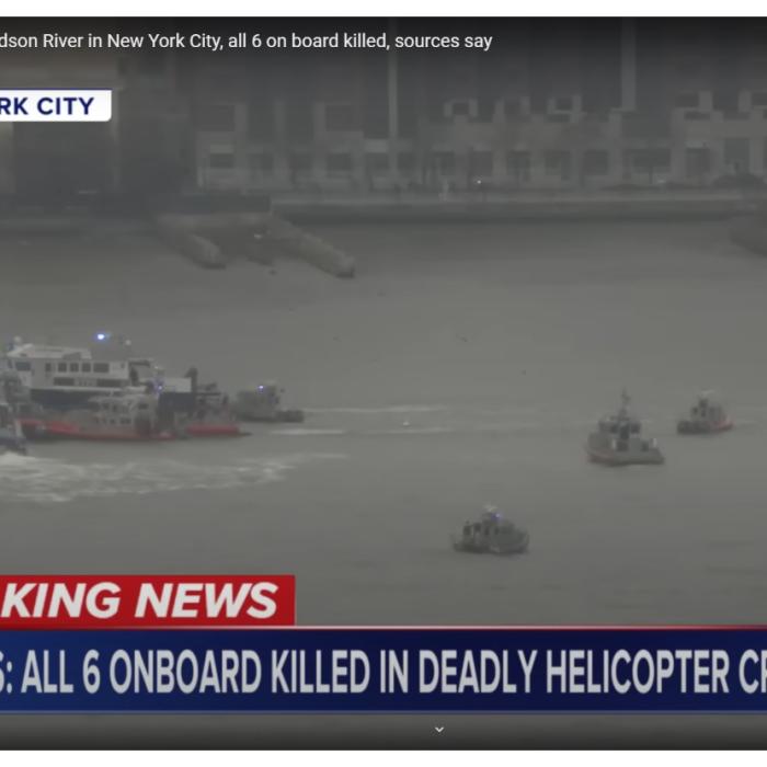 Un elicopter s-a prăbușit în râul Hudson. În interior se aflau inclusiv copii 
