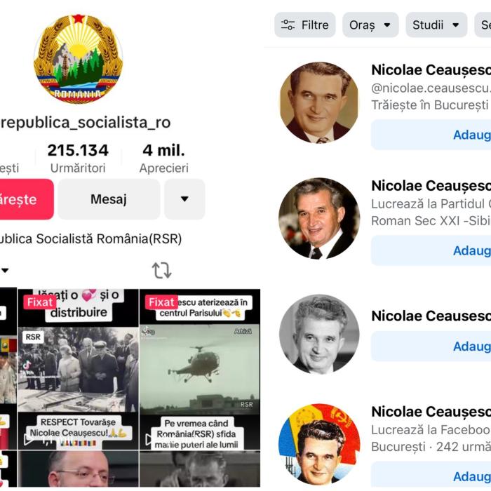 Mii de conturi false promovează nostalgia comunistă în spațiul public. Solicitare la CNA