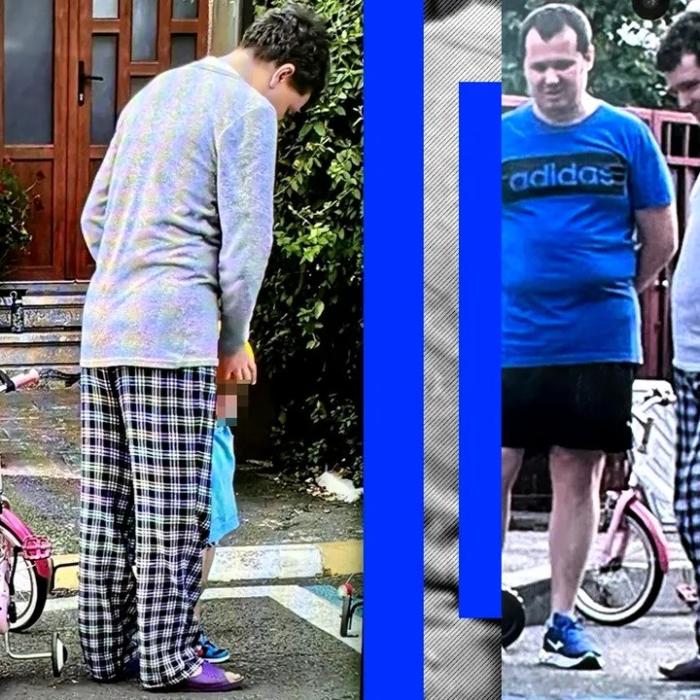 Imagini inedite cu Nicușor Dan în pijamale, în curtea casei 