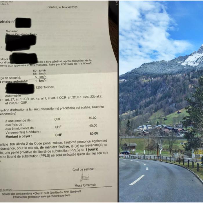 O zi de închisoare pentru depășirea cu 1 km/h a vitezei legale în Elveția. Documentul primit acasă de un român