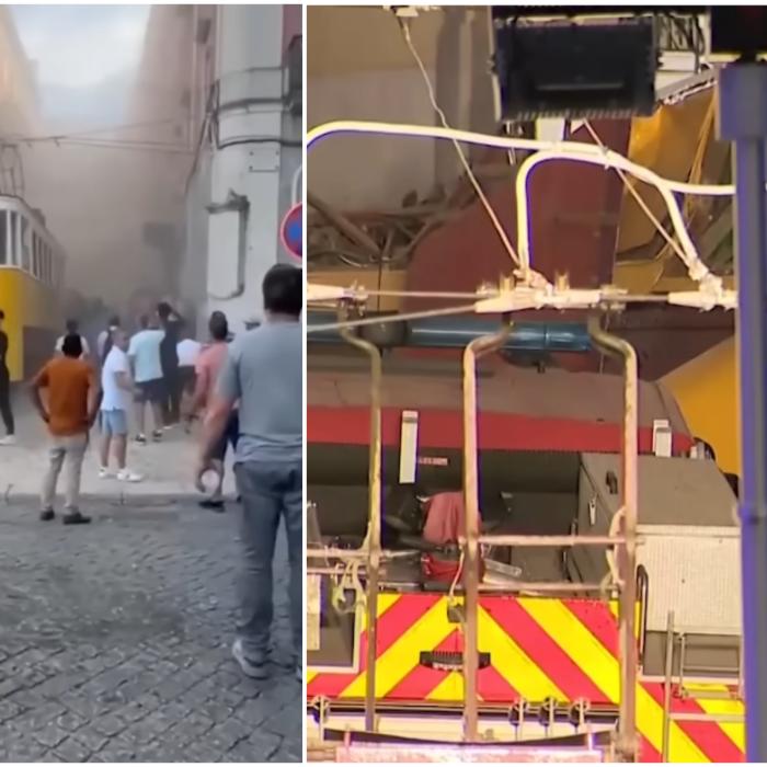 Cum s-a prăbușit funicularul din Lisabona: Mărturii ale martorilor: "A căzut ca o cutie de carton" - VIDEO