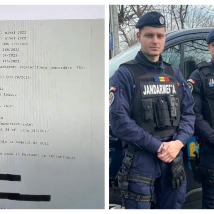 Ce salariu are un jandarm la 23 de ani: "Lucreză și în weekend, dar statul îi plătește o parte din rata la casă" 