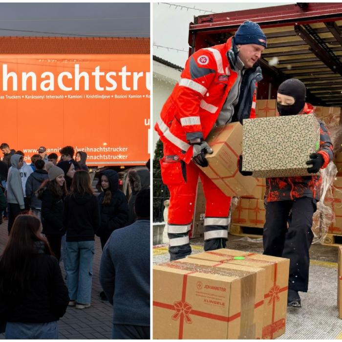 "Camionul de Crăciun". 16.000 de copii din şase judeţe din România au primit cadouri de la copii din Germania