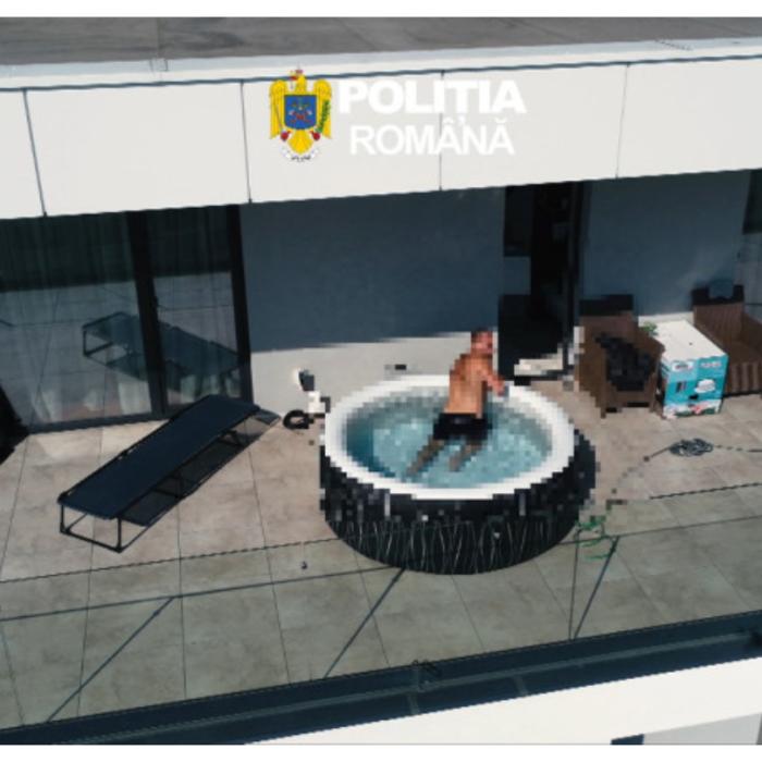 Un român din Germania, căutat de poliție, a fost săltat direct din piscina apartamentului 