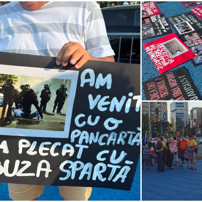 Protest în Piața Victoriei, la 8 ani de la momentul "10 august"