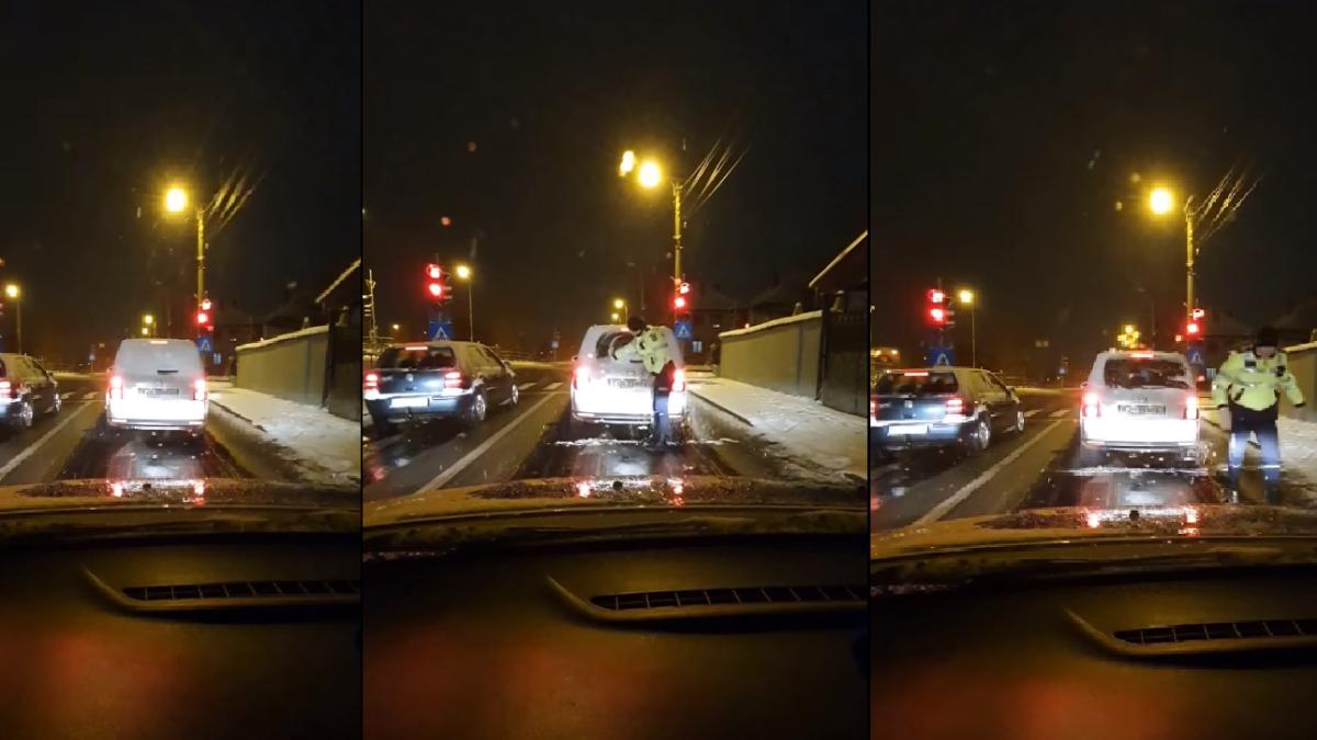 politist-masina-zapada-sibiu