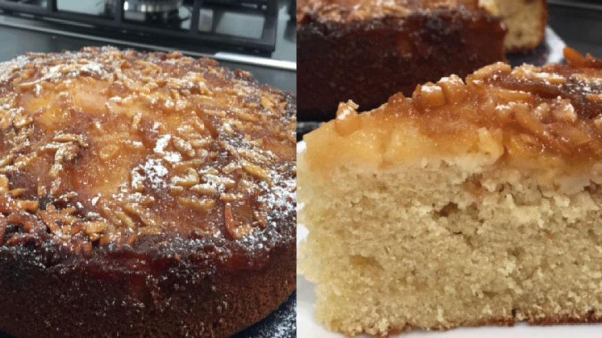 prajitura-rasturnata-cu-piersici-si-migdale