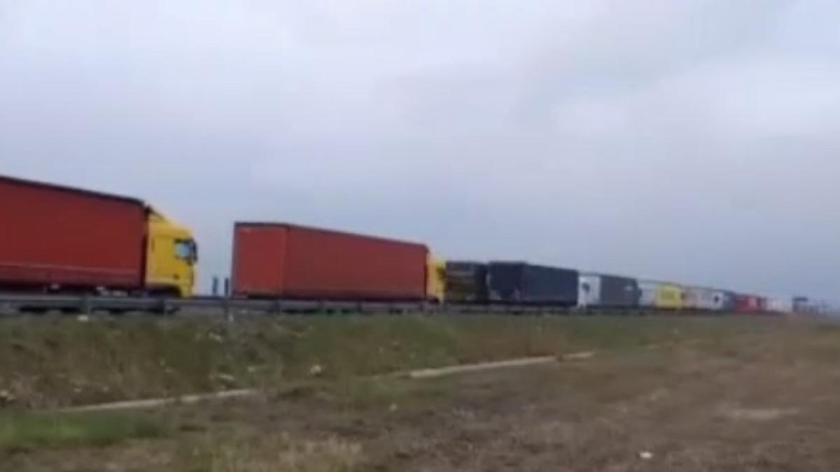 cozi-uriase-la-frontiera-cu-ungaria--soferii-asteapta-ore-intregi-sa-treaca-granita--ce-cauta-politistii