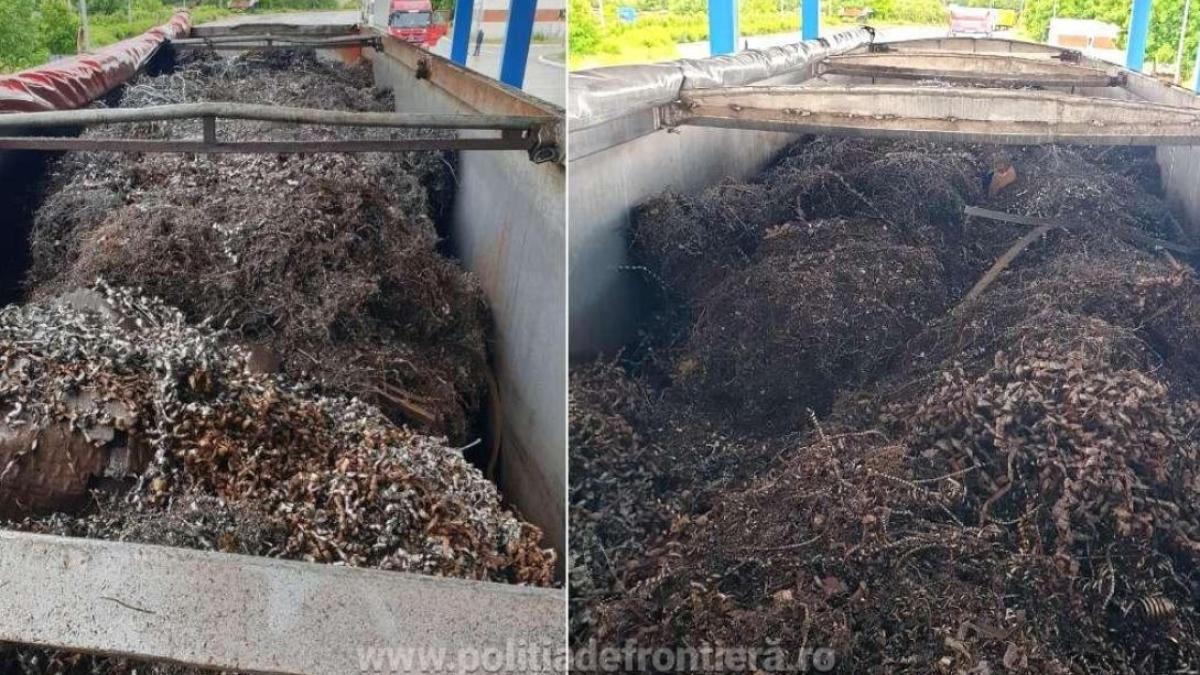 zeci-de-tone-deseuri-metalice--oprite-la-ptf-calarasi--soferii-bulgari-nu-au-putut-prezenta-actele