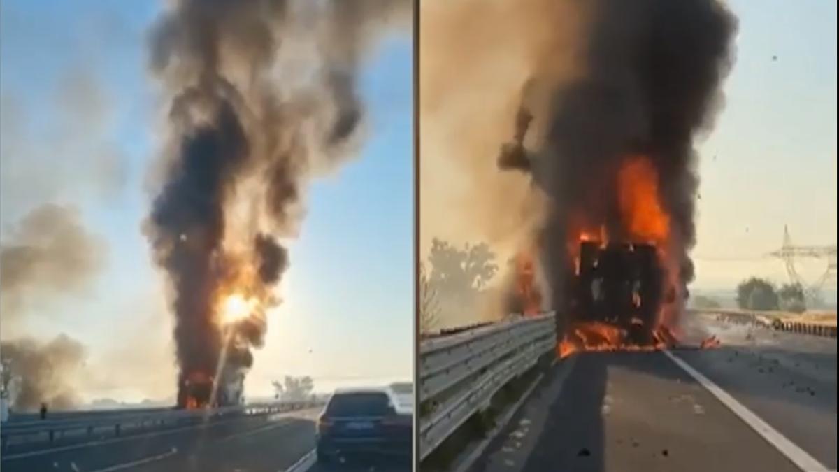 accident-tir-a1-tir-in-flacari