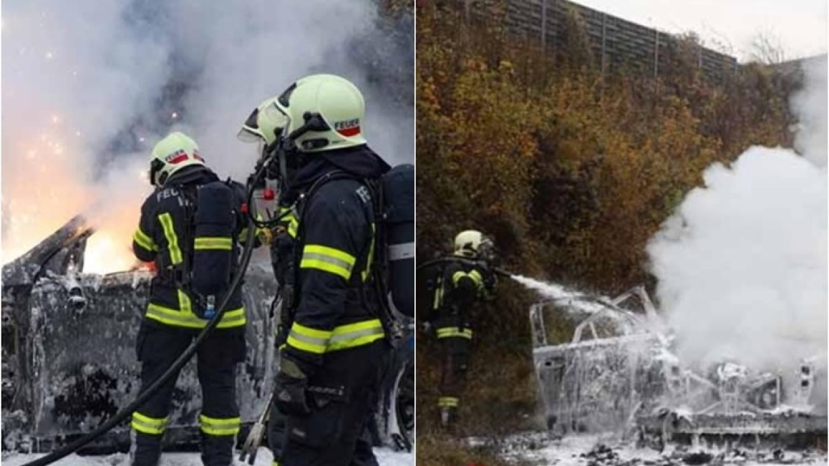 austria--panica-pentru-o-familie-de-romani-pe-o-autostrada-masina-in-care-circulau-tatal--mama-si-fetita-a-luat-foc-in-mers-1