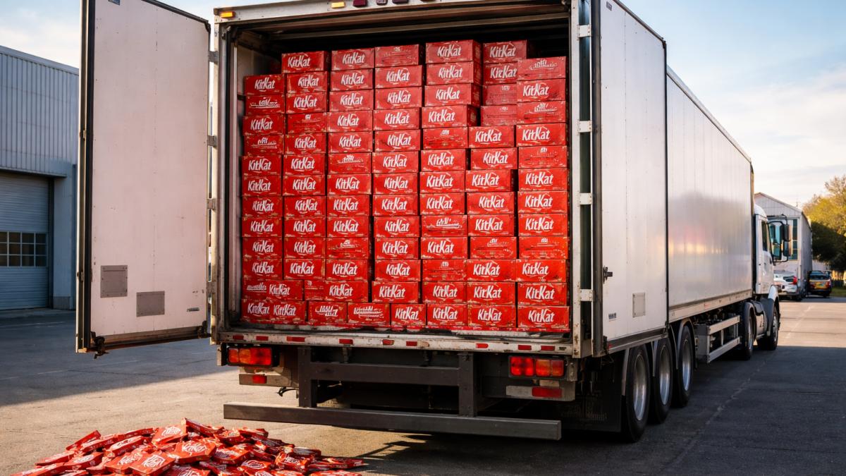 Camion încărcat cu KitKat jefuit