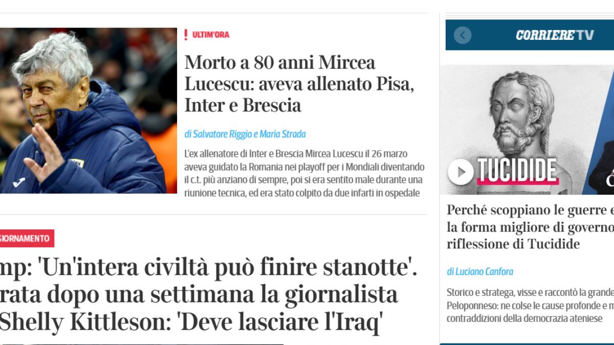 mircea lucescu presa din italia