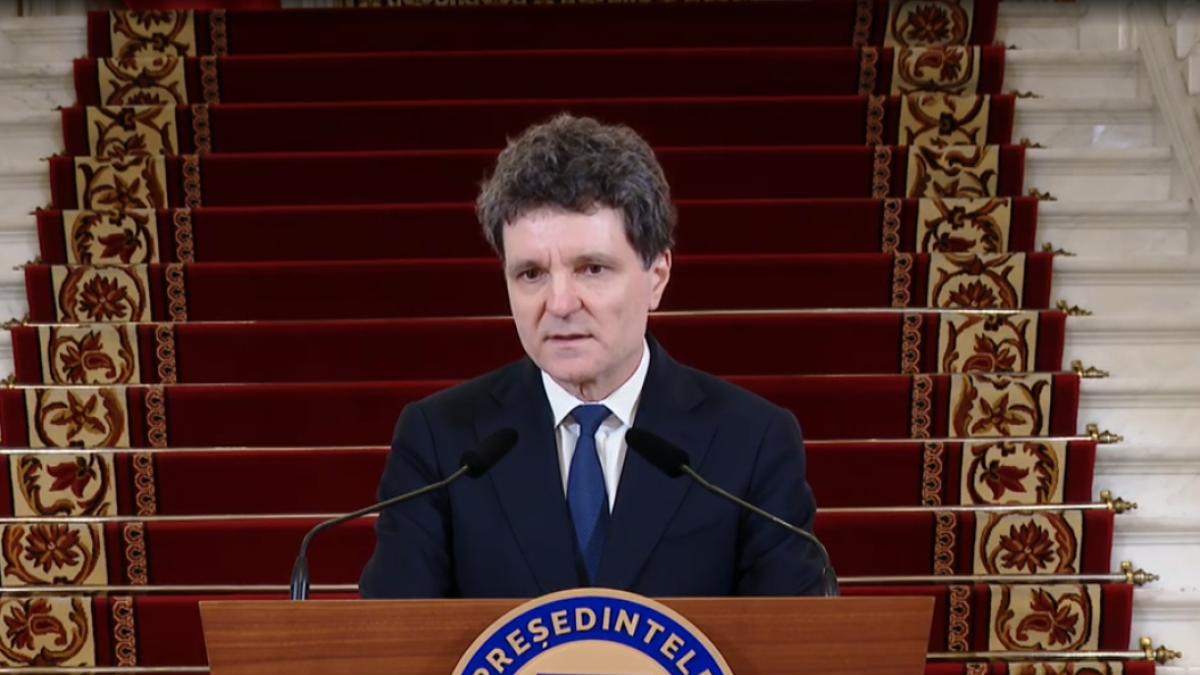 Nicusor Dan - declarație pupitru Palatul Cotroceni