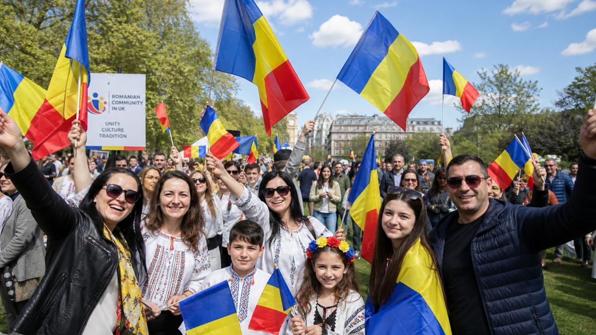 romani cu steaguri