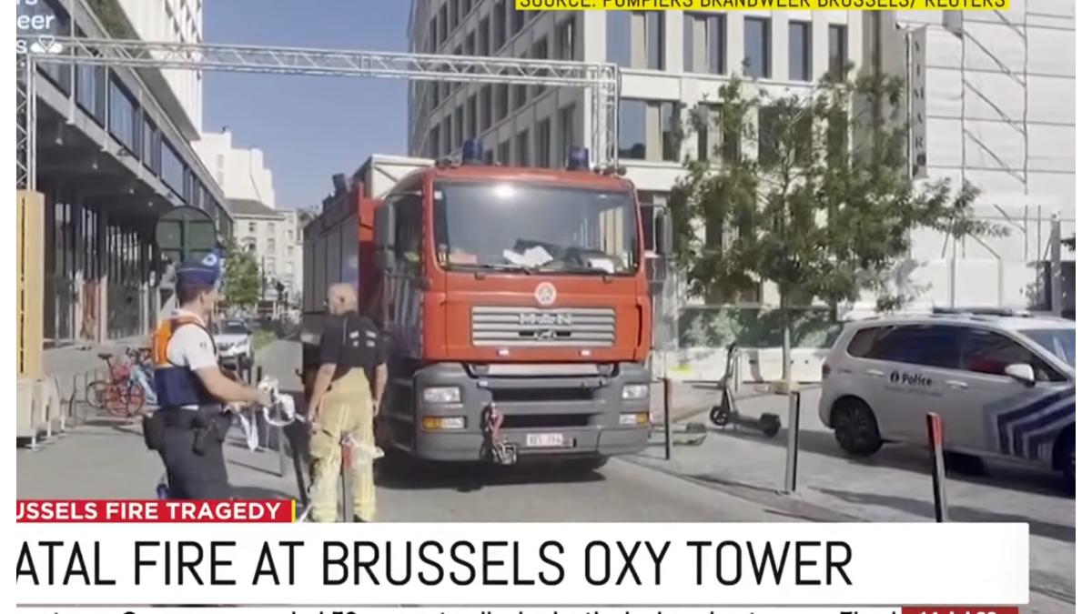 incendiu bruxelles oxy tower