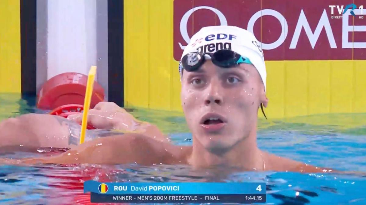 David Popovici aur paris 200 m liber
