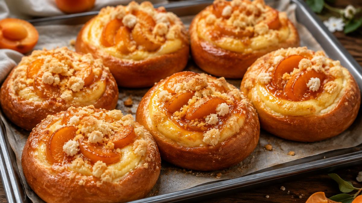 Sweet buns cu caise / Sursă: Imagine generată cu AI