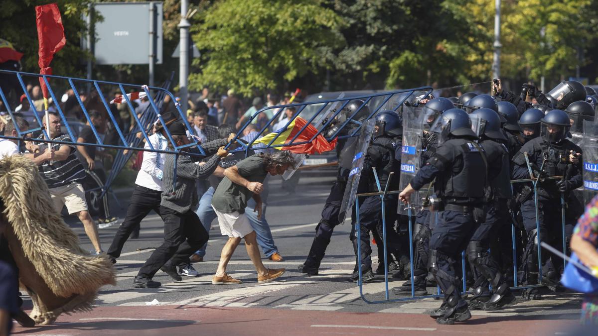 ciocniri piata victoriei protest ciobani