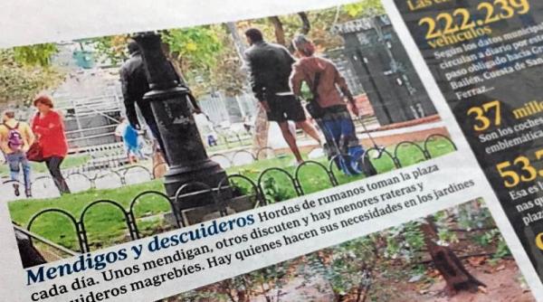 Românii acuzați de mizeria din Plaza de España