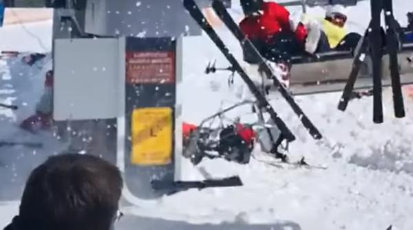 Accident de telescaun într-o stațiune de ski. Imagini de cosmar. VIDEO