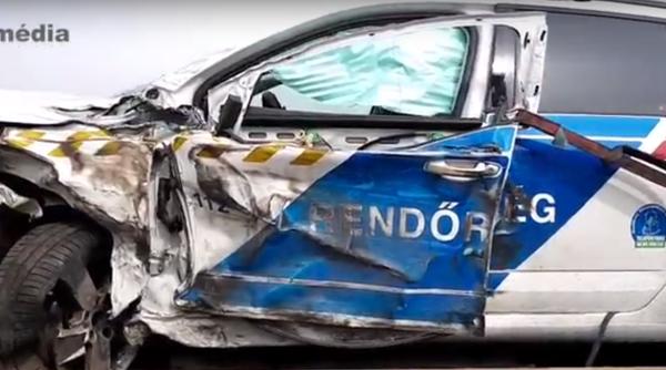 Ungaria: Sofer român accident grav cu masina de poliție: Oamenii legii, în stare critică. Video 