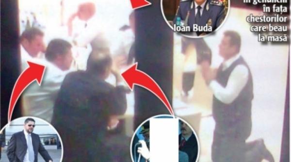  Ritual de tip MAFIOT. Noul şef al Poliţiei Române, fotografiat în timp ce îşi punea subalternii în genunchi